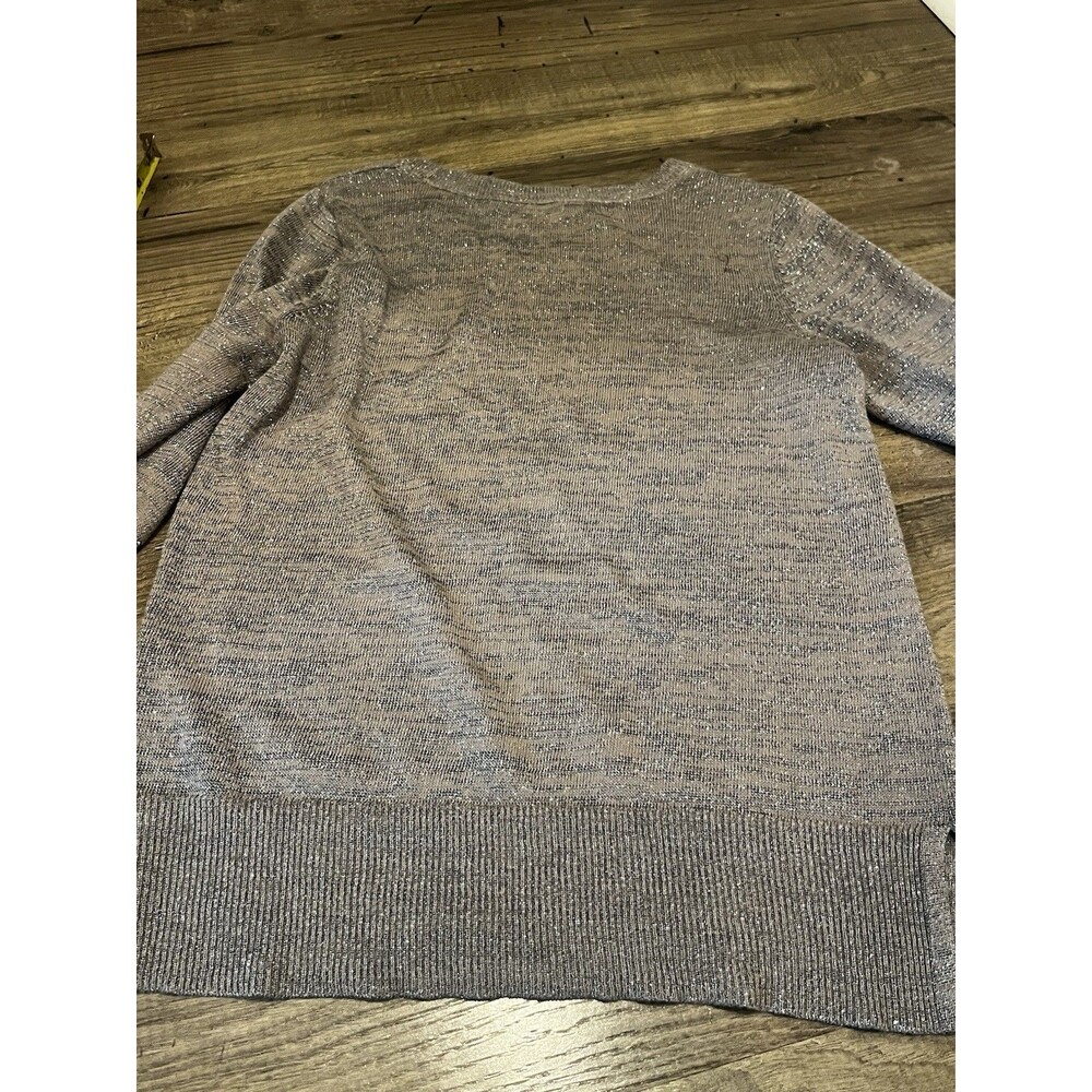 The Limited Heathered Gray Crew Neck Light Sweater - Picture 6 of 8